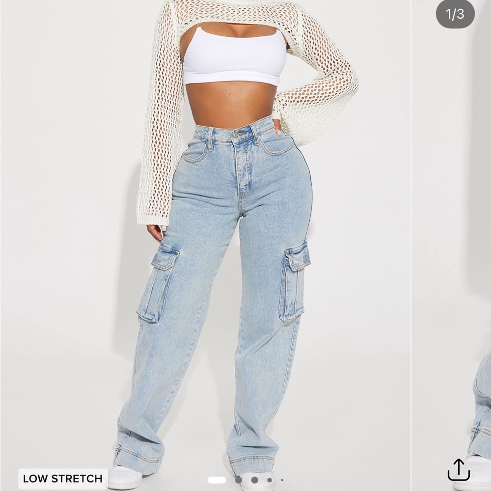 Fashion Nova Blue Straight Leg Jeans